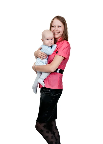 Jonge moeder met een baby — Stockfoto