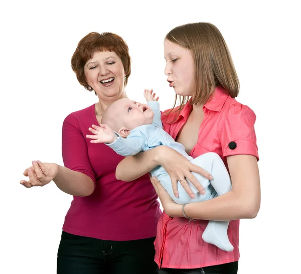 Anneanne, anne ve bebek — Stok fotoğraf