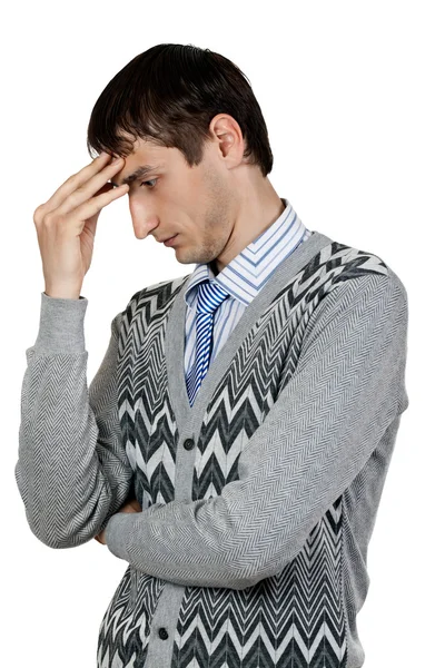 Man in de pose van een denker — Stockfoto