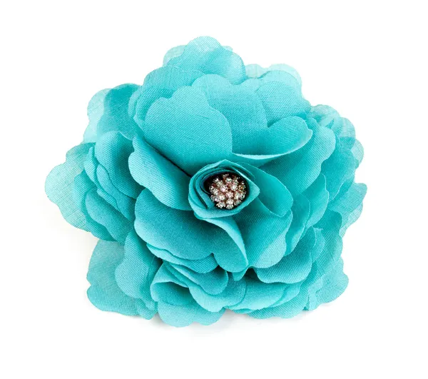 Turquoise stof bloem — Stockfoto