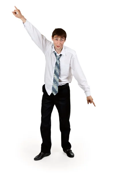 Drunk businessman with ragged clothes — Stock Photo, Image