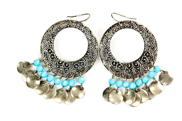 Pair of beautiful earrings — Stock Photo, Image