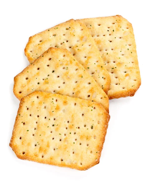 Four saltine crackers — Stock Photo, Image