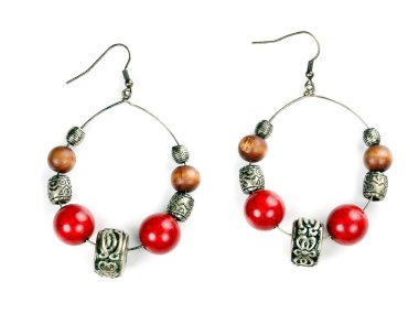 Pair of beautiful earrings clipart