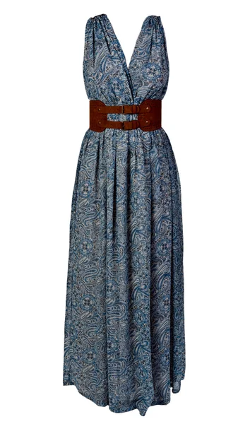 Жіночий блакитний бавовняний одяг — стокове фото
