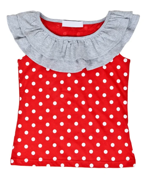 Červené dětské oblečení s puntíky — Stock fotografie