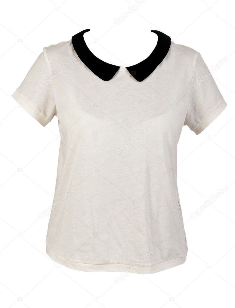 Women's shirt with black collar — Stock Photo © Ruslan 6190494