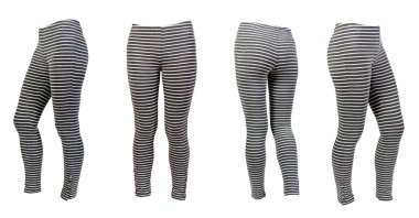 Four gray striped leggings clipart