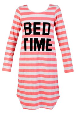 Length striped nightshirt clipart