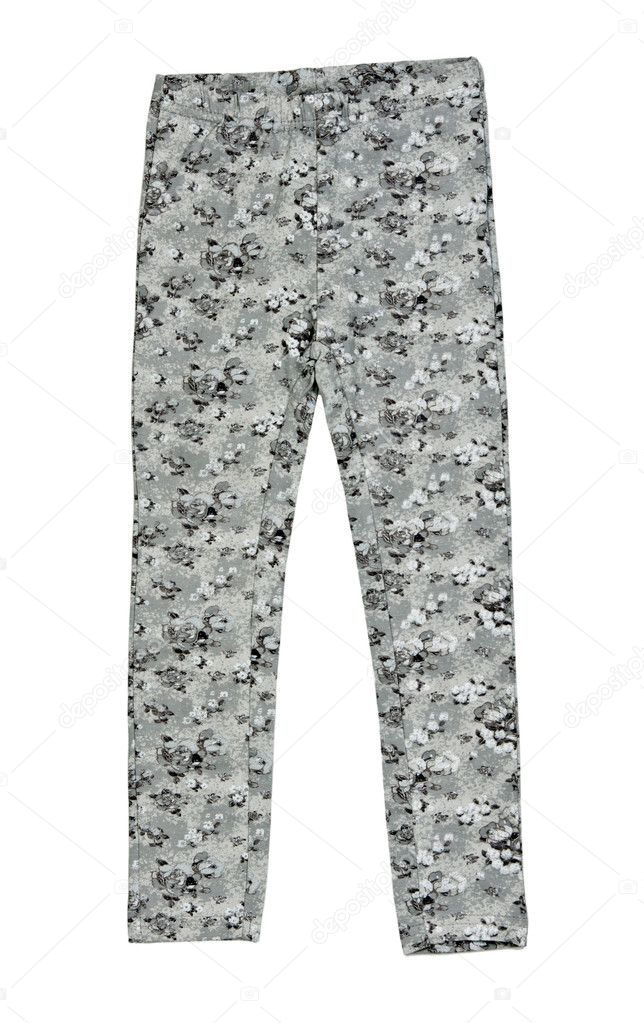 Gray legensy with a floral pattern