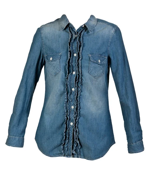 Blå jean skjorta — Stockfoto