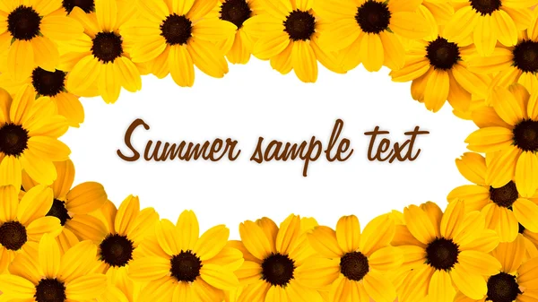 Dekorative Sonnenblumen-Grußkarte — Stockfoto