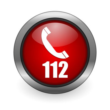 Emergency call red button clipart