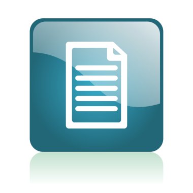 Document glosssy icon clipart