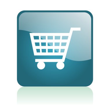 Shopping cart glosssy icon clipart