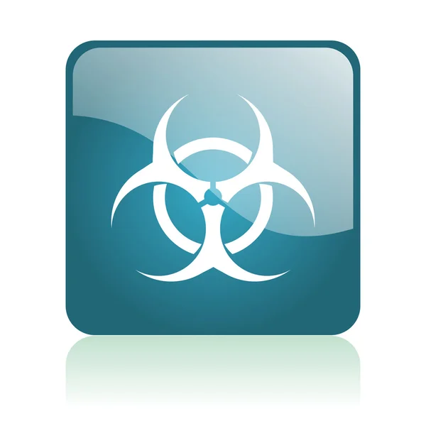 Biohazard glosssy ikon — Stock Fotó