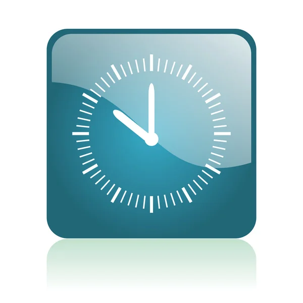 Clock glosssy icon — Stock Photo, Image