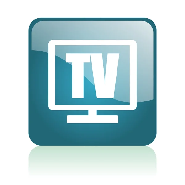 TV glosssy ikona — Stock fotografie
