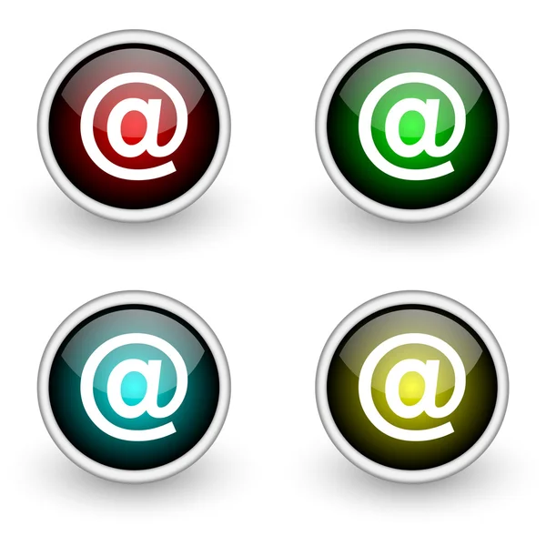 Цветной набор кнопок адреса — стоковое фото