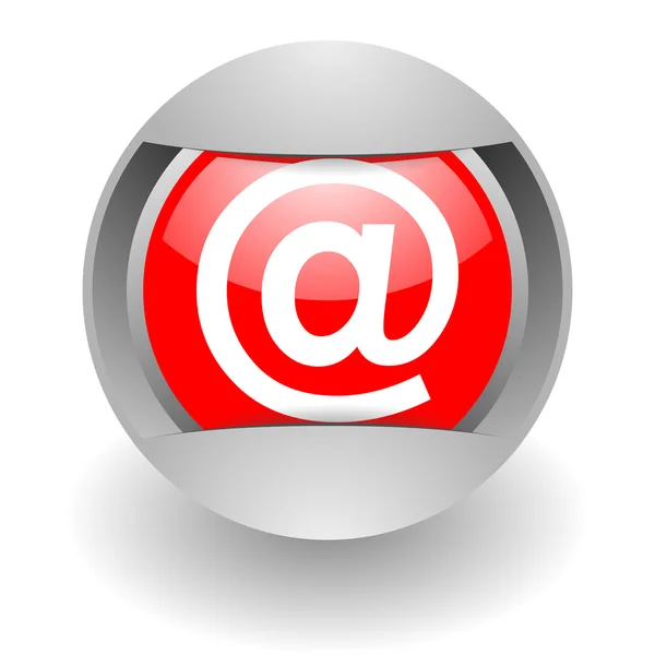 E-mail ze stali glosssy ikona — Zdjęcie stockowe