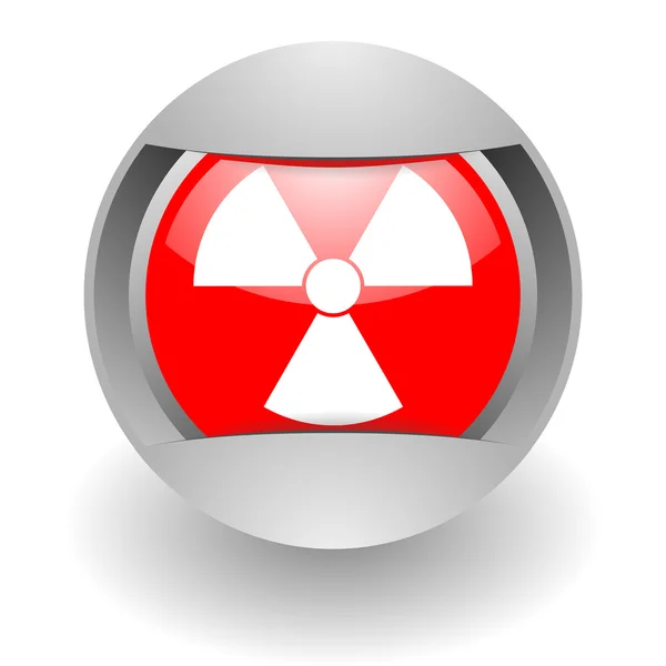 Nükleer çelik glosssy simgesi — Stok fotoğraf