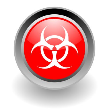 Biohazard steel glosssy icon clipart