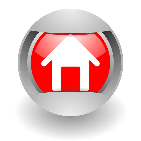 Home steel glosssy icon — Stock Photo, Image