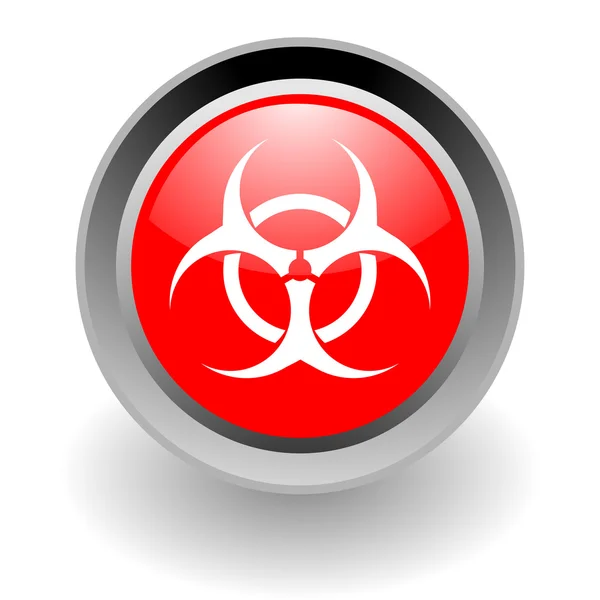 stock image Biohazard steel glosssy icon