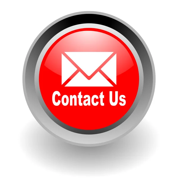 Contact us steel glosssy icon — Stock Photo, Image