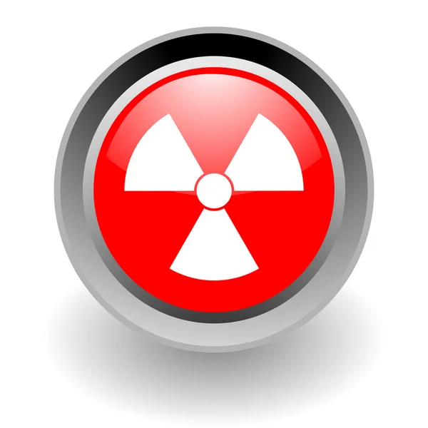 Nuclear steel glosssy icon — Stock Photo, Image