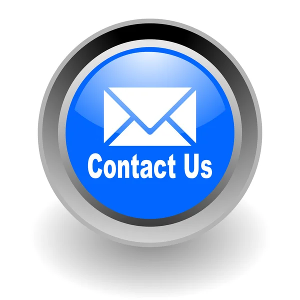 Contact us steel glosssy icon — Stock Photo, Image