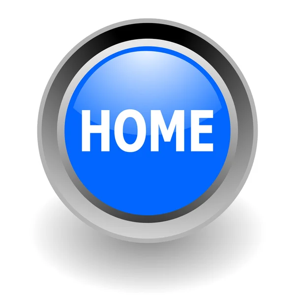 Home steel glosssy icon — Stock Photo, Image