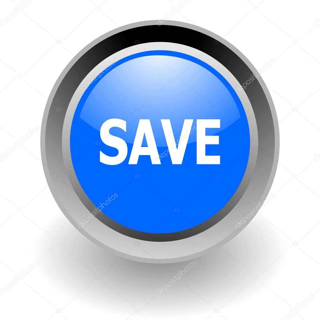 save button blue