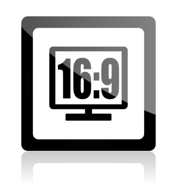 16:9 display icon clipart