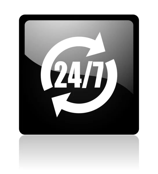 24 para 7 ícone — Fotografia de Stock