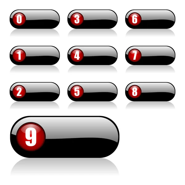Set di icone numerate — Foto Stock