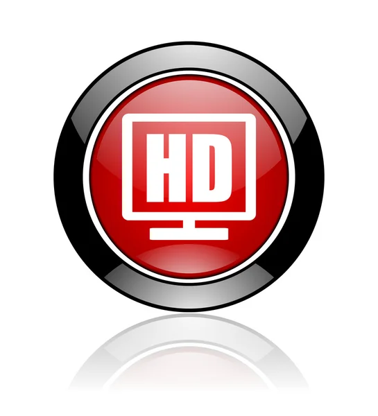 Przycisk HD — Zdjęcie stockowe