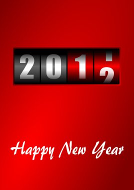 Happy new year illustration with counter clipart