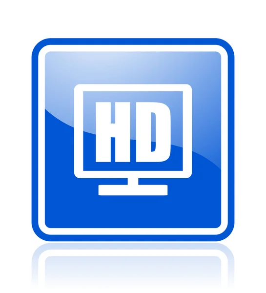 Przycisk HD — Zdjęcie stockowe