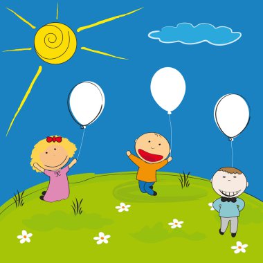 Happy kids clipart