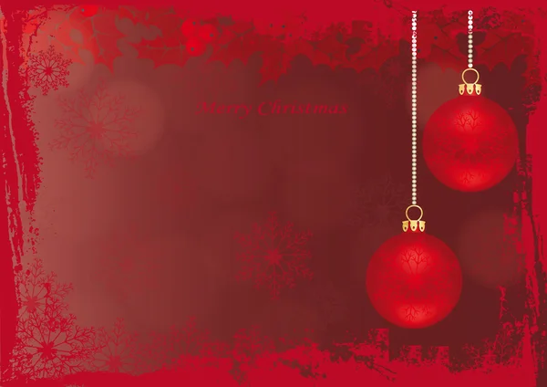 Grunge 圣诞贺卡 — 图库矢量图片