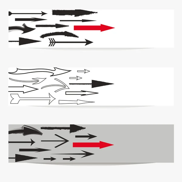 Стрілки банер — стоковий вектор