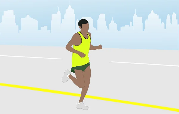 Homme marathon — Image vectorielle