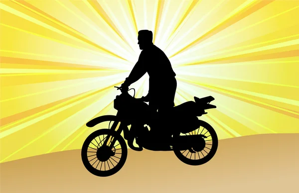 Мотоциклист - вектор — стоковый вектор