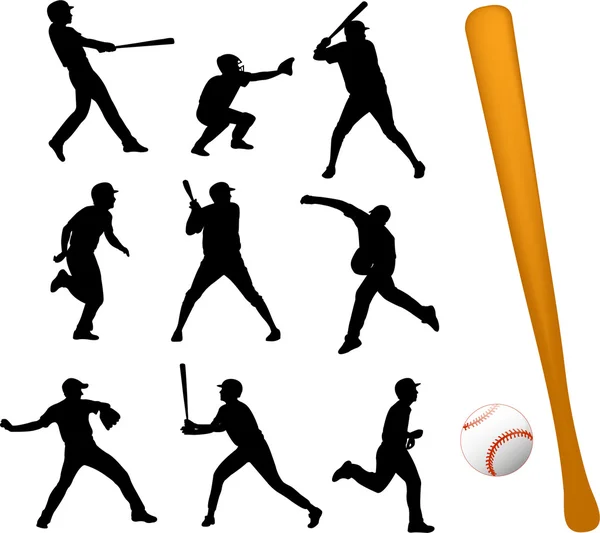 Бейсболисты — стоковый вектор