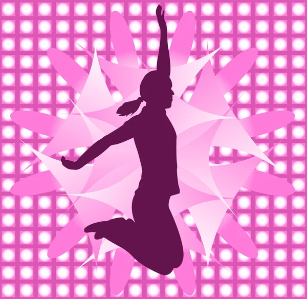 Femme sautant — Image vectorielle