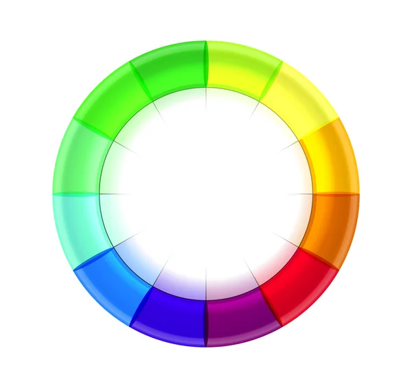 Diagrama de círculo colorido — Vetor de Stock