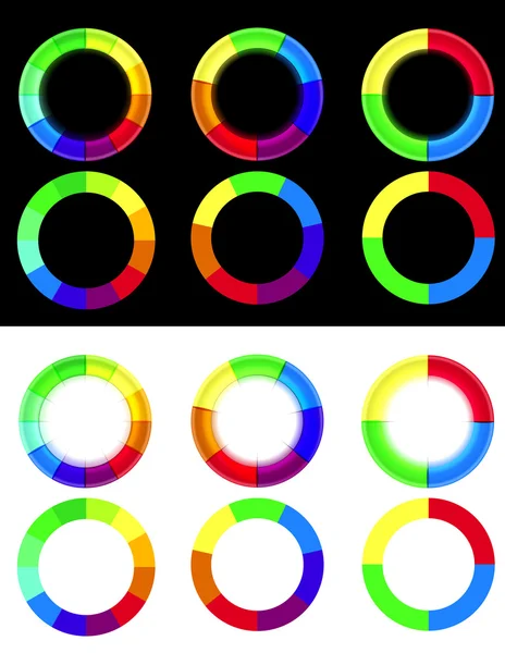 Diagrama círculo colorido — Vector de stock