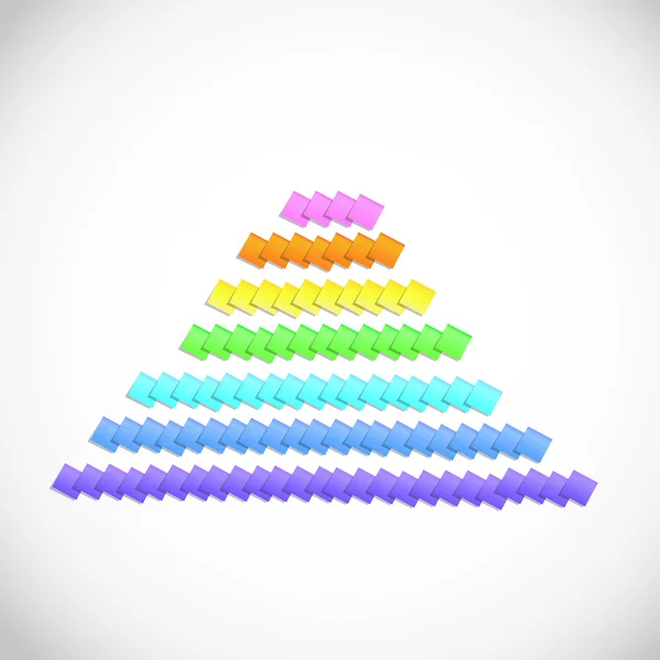 Піраміда з нотаток офісних нагадувань — стоковий вектор