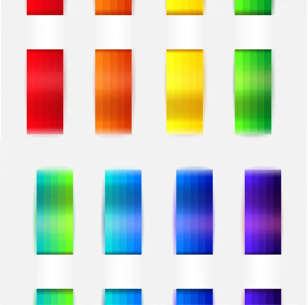 Sada barevných stuh — Stockový vektor